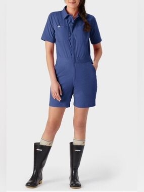 Women's Heirloom Gardening 7" Short Coveralls BIO 

Size: XL

Color: Blue